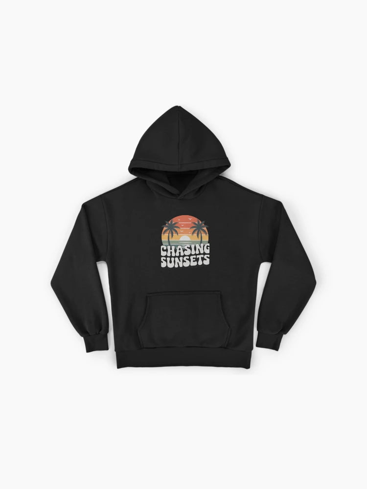 Chasing Sunsets 70s Hoodie - Premium Oversized Retro Summer Style