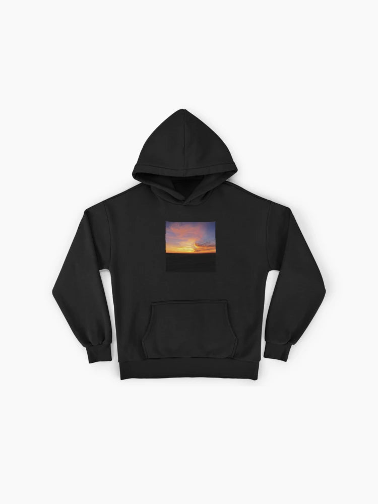 Splash Ocean Sunset Hoodie - Dynamic Water Art Oversized Pullover