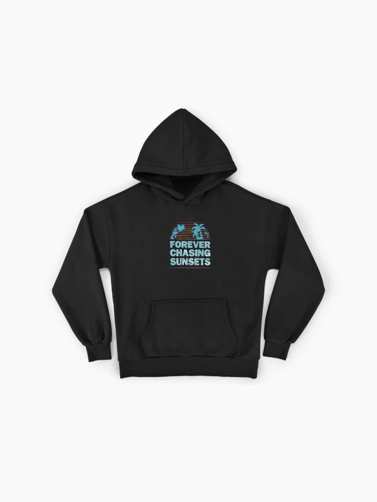 Forever Chasing Sunsets Hoodie - Wanderlust Coastal Travel Fleece