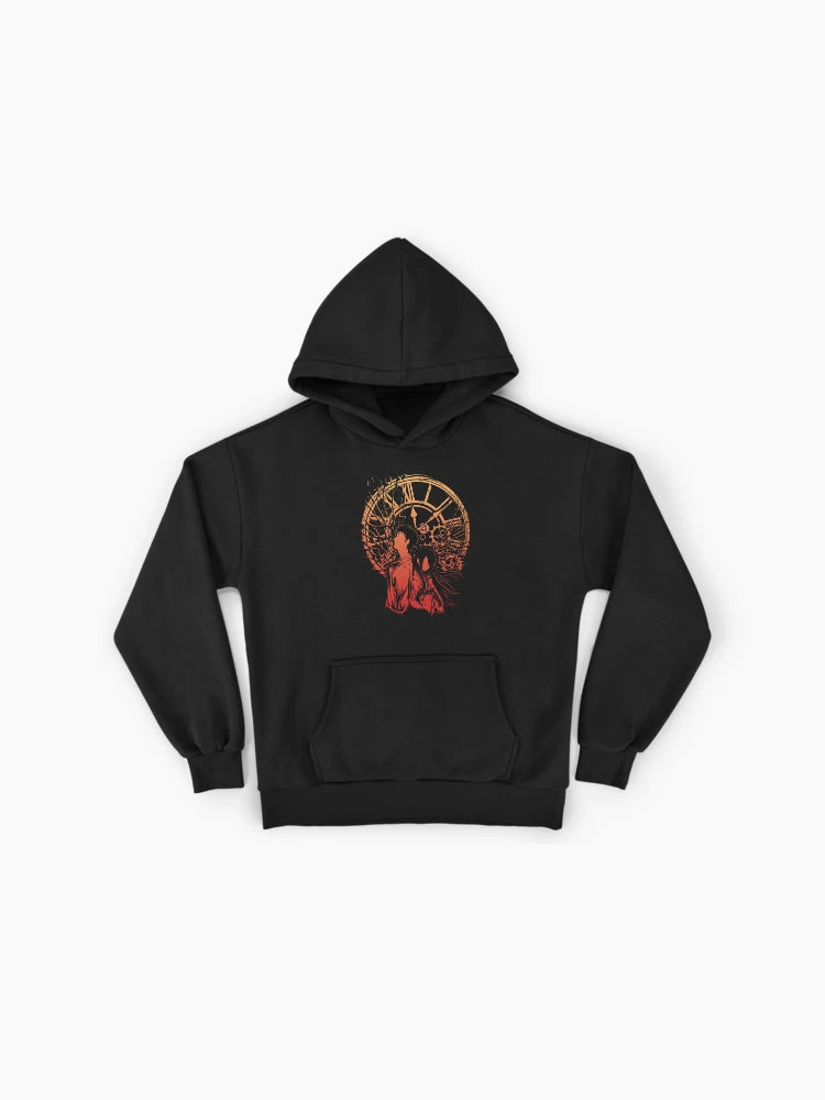 Time Broken Sunset Hoodie - Premium Oversized Surreal Abstract Art