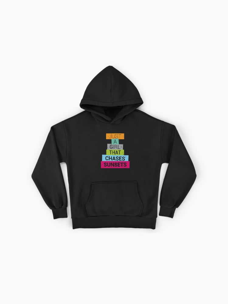 Sunsets Chasing Girl Hoodie - Premium Oversized Empowerment Apparel