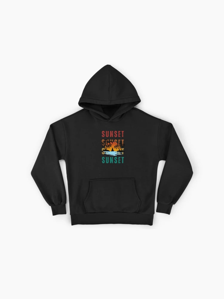 Warm Glow Sunset Hoodie - Premium Oversized High-Quality Pullover