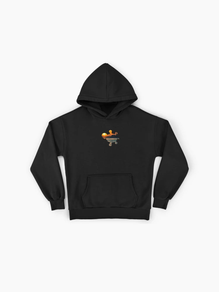 Turtle Sunset Ocean Hoodie - Premium Oversized Marine Life Silhouette