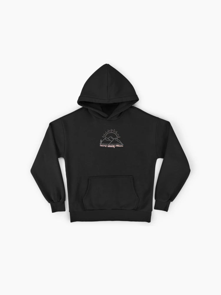 Hiking Mountain Sunset Hoodie - Premium Oversized Outdoor Explorer