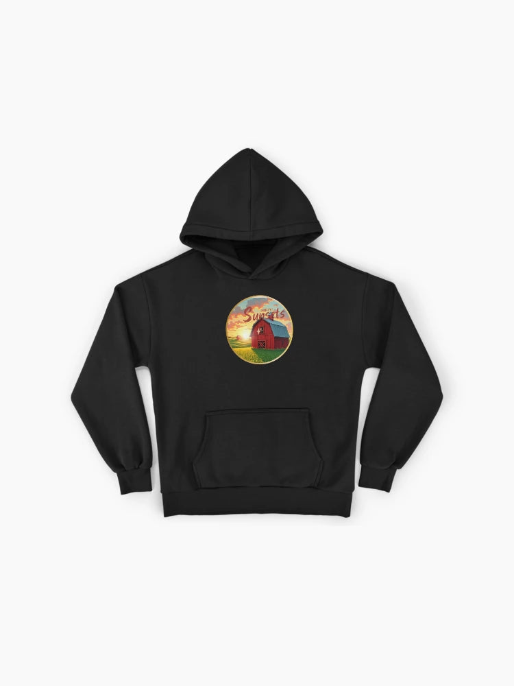 Country Light Golden Hour Hoodie - Premium Oversized Rural Sunset Art