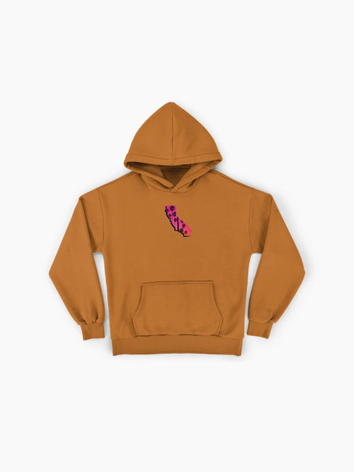 California Palm Sunset Hoodie - Retro Neon West Coast Premium Fit
