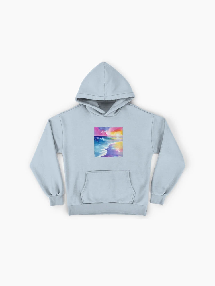 Peaceful Sunset Hoodie - Serene Evening Sky Premium Oversized Wear