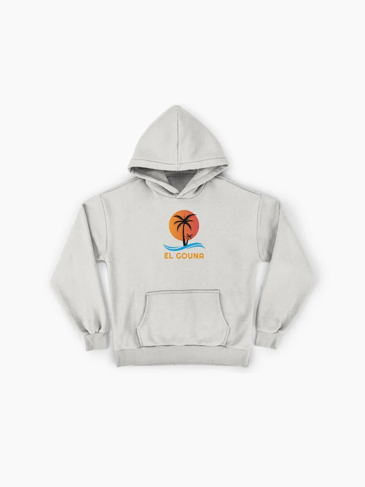 El Gouna Egypt Sunset Hoodie - Premium Oversized Palm Tree Apparel