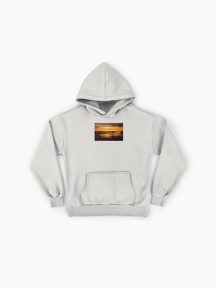 Abstract Sunset Landscape Premium Oversized Hoodie Unique Print