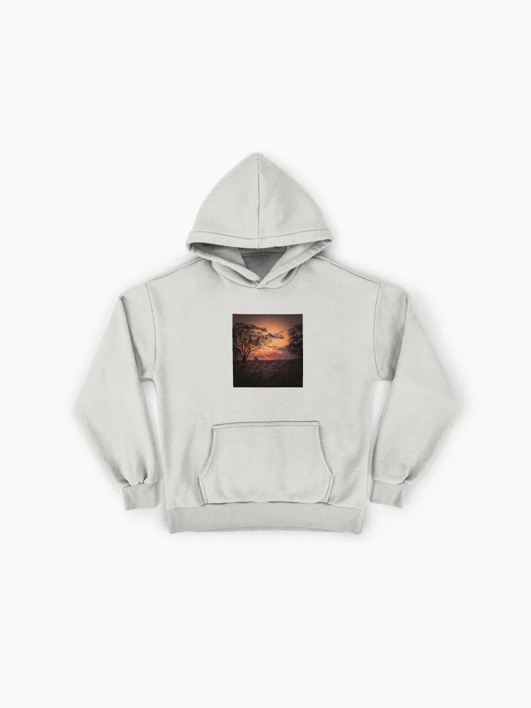 Vibrant Sunset Graphic Premium Oversized Hoodie