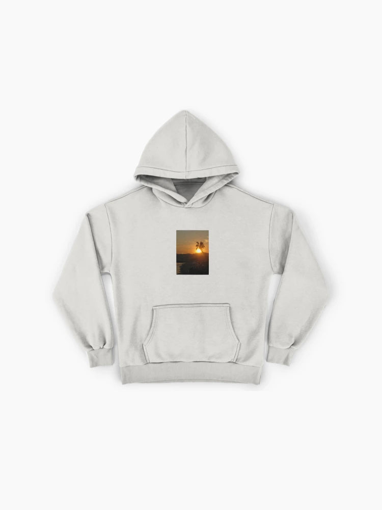 Sunset Over The Coast Hoodie - Premium Oversized Nautical Beach Top