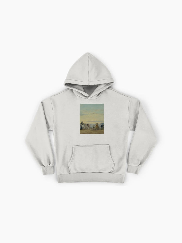 Sunset On The Beach Hoodie - Premium Oversized Artistic Scenery