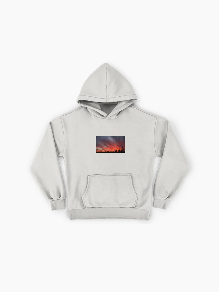 Sunset at Garah Hoodie - Premium Australian Outback Scenery Top