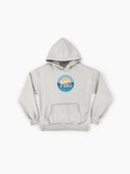 Good Vibes Blue Sunset Hoodie - Premium Oversized Positive Quote Art