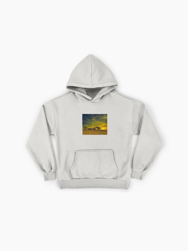 Scenic Sunset Landscape Hoodie - Nature Inspired Premium Outerwear