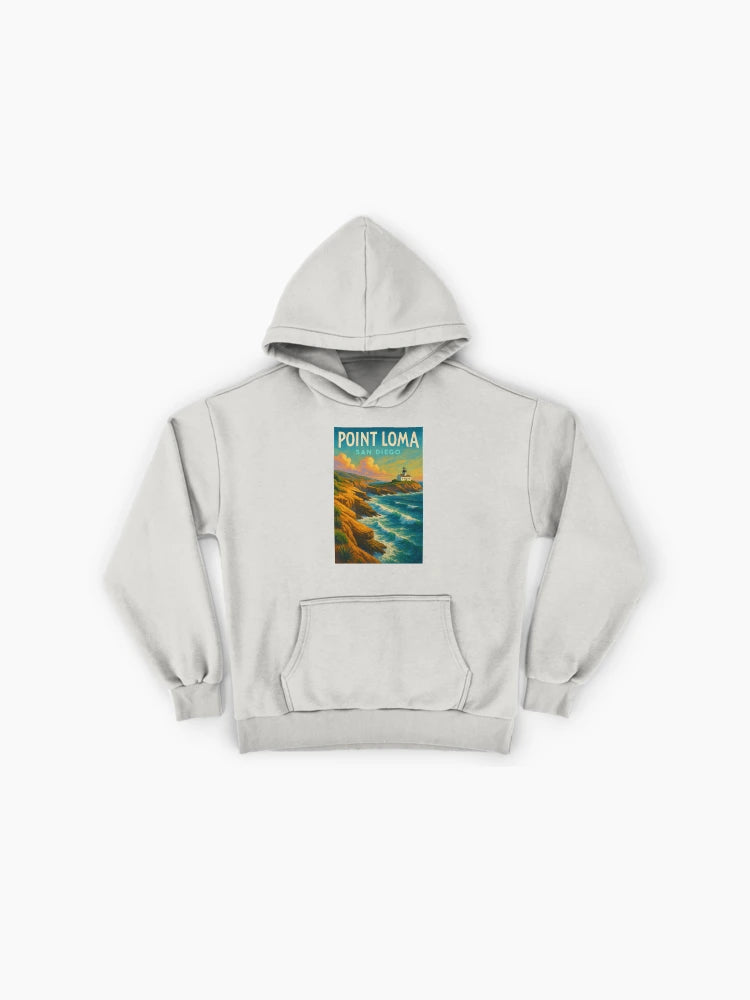 Point Loma Lighthouse Hoodie - Premium Oversized San Diego Sunset