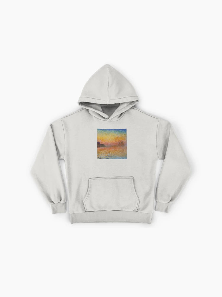 Sunset Horizon Painting Hoodie - Premium Oversized Artistic Mood