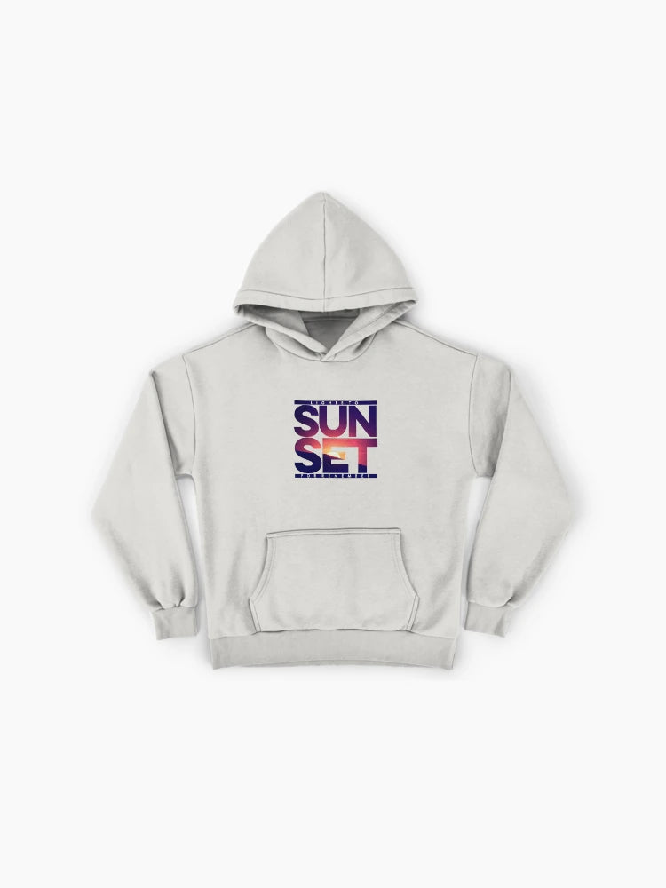 Dusk Horizon Sunset Hoodie - Premium Minimalist Oversized Pullover