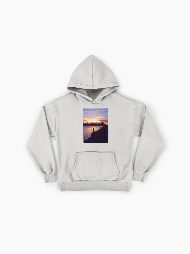 South Jetty Sunset Hoodie - Premium Oversized Coastal Beach Style