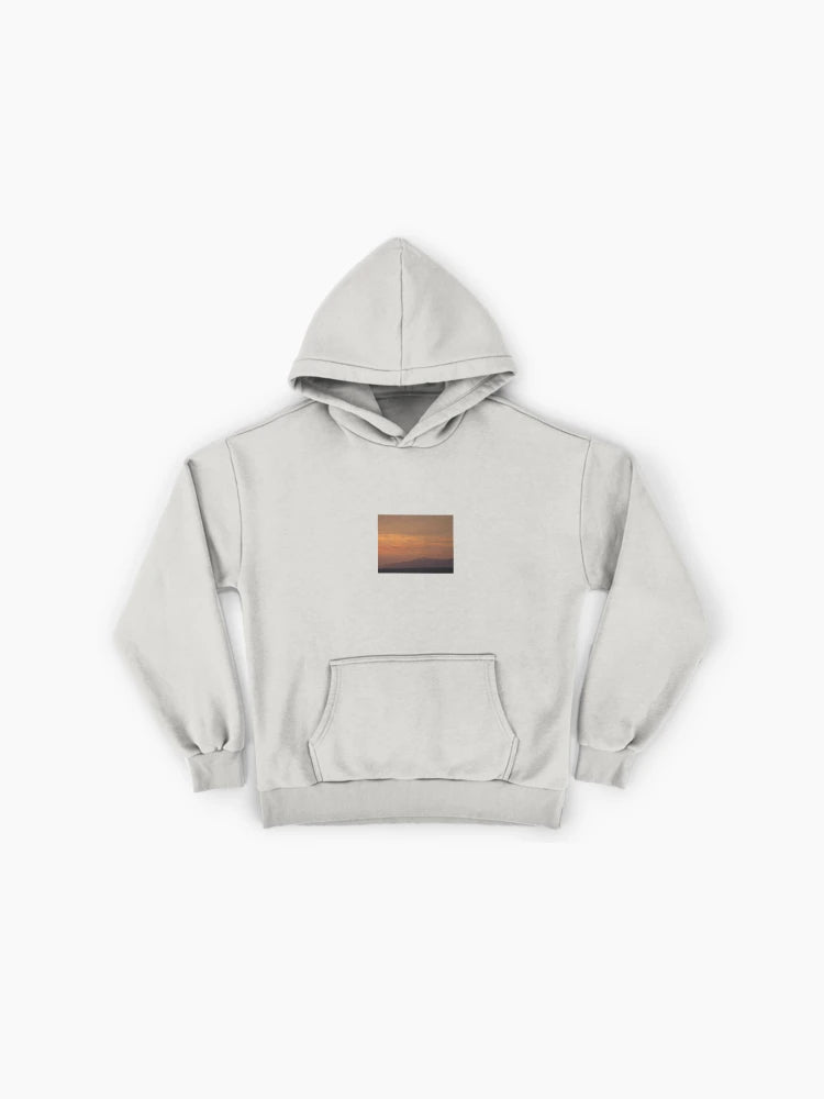 Hills In Colored Skies Hoodie - Premium Oversized Abstract Sunset Art