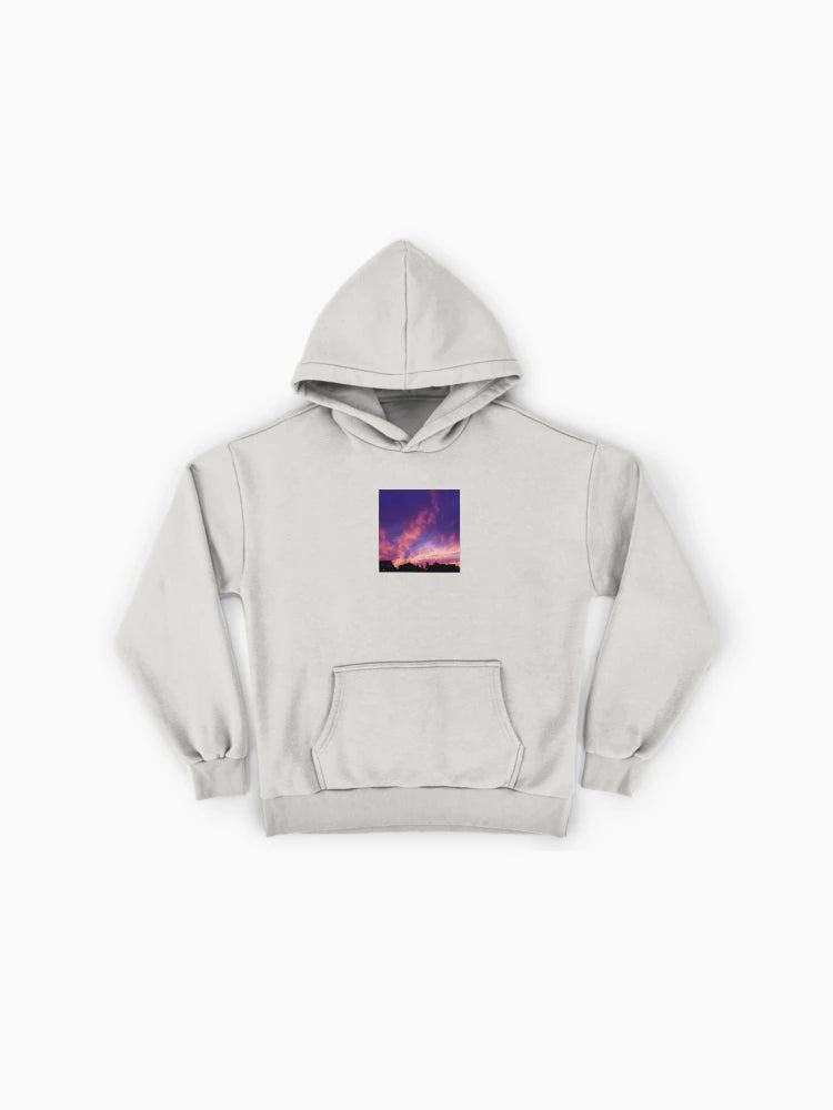 Vivid Sunset Glow Hoodie - Bright Aesthetic Premium Oversized Top