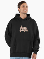 Chase Sunsets Graphic Hoodie - Premium Oversized Motivational Apparel Black