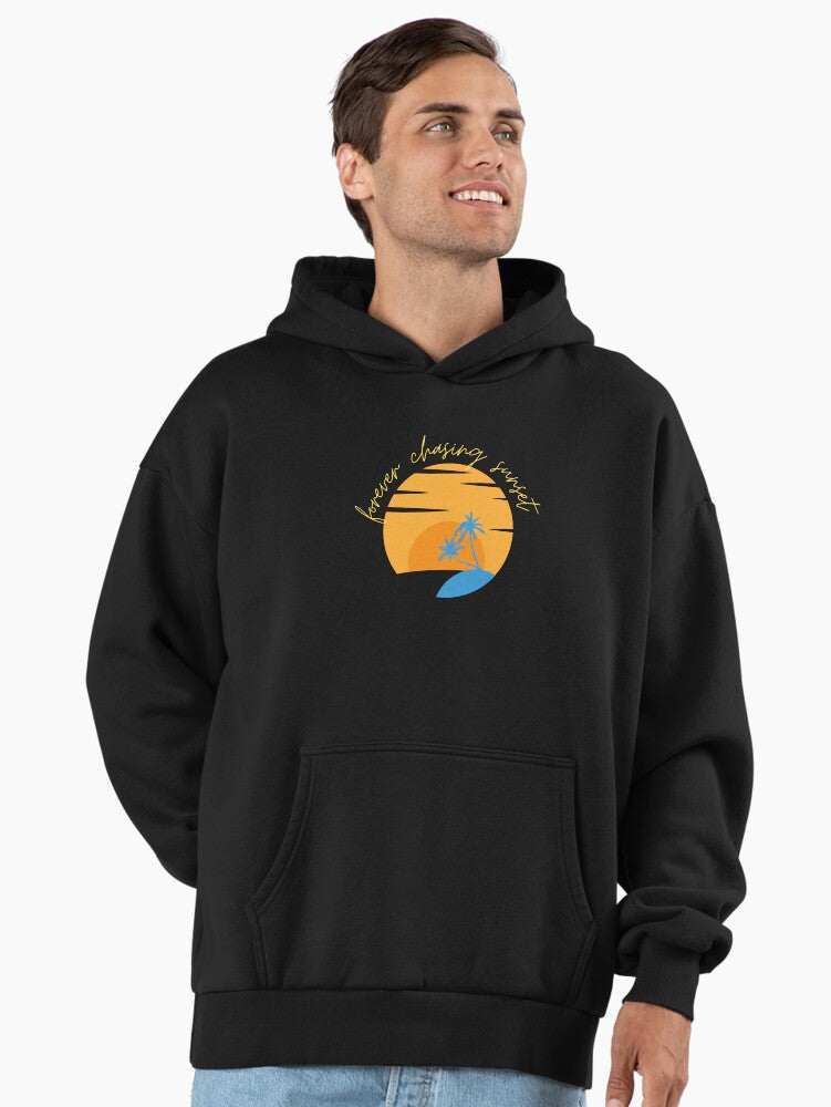 Forever Chasing Sunset Hoodie - Premium Oversized Inspirational Top Black
