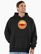 Beach Sunset Love Hoodie - Premium Oversized Romantic Seashore Art Black