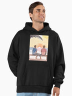 Fall In Love In Aruba Sunset Premium Oversized Hoodie Vacation Black