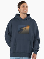 Freezing Over 6042 Hoodie - Winter Sunset Premium Oversized Top Midnight Navy