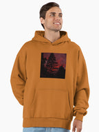 Voodoo In The Sky Hoodie - Premium Oversized Abstract Sunset Design Clay