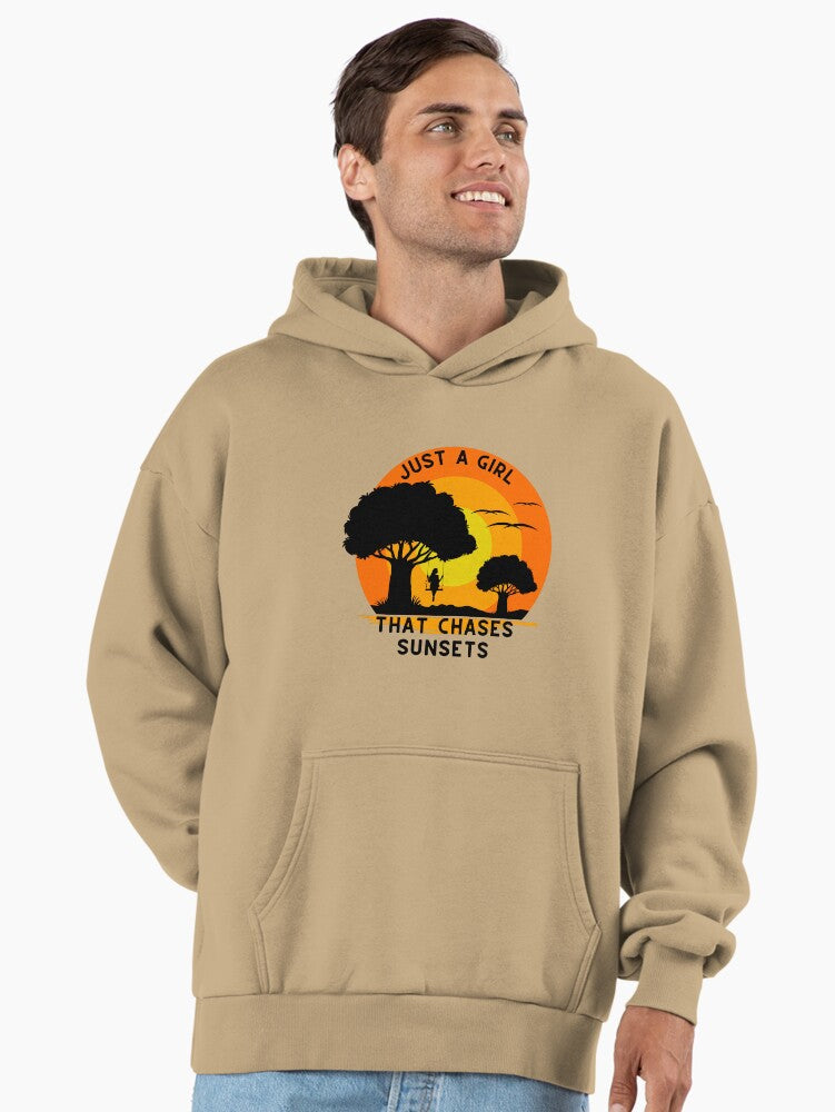 Unique Just A Girl That Chases Sunsets Hoodie Tan