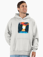 Coastal Beach Sunset Premium Oversized Hoodie Bone