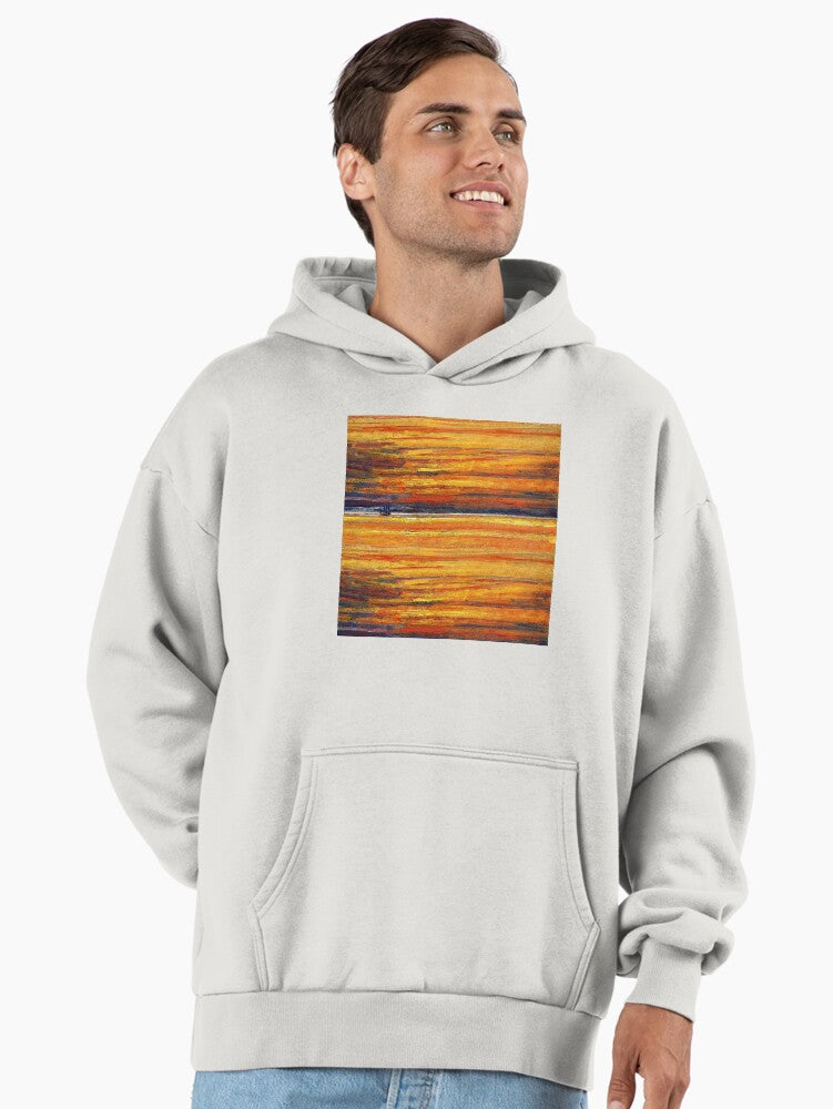 Vivid Sunset Painting Hoodie - Premium Oversized Expressive Art Bone
