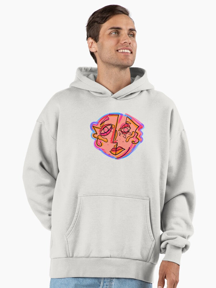 BURN Graphic Sunset Hoodie - Premium Oversized Edgy Streetwear Bone