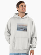 Worthing Pier Sunset Hoodie - Premium Oversized British Coastal Art Bone