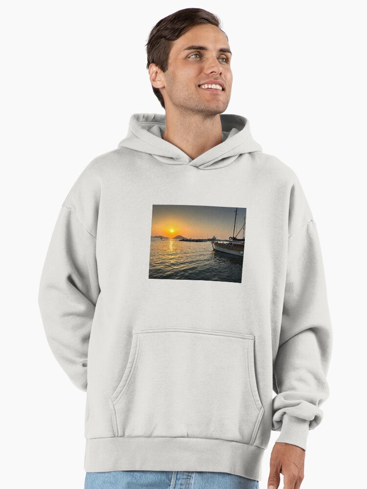 Turgutreis Harbour Vista Premium Oversized Hoodie Bone