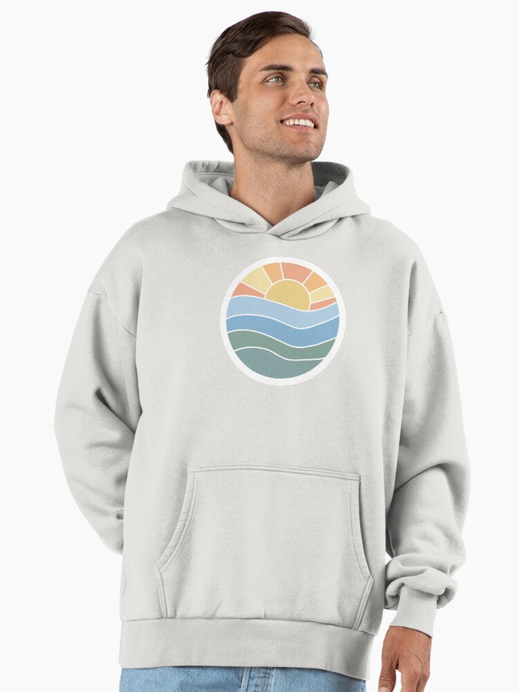 Evening Glow Sunset Hoodie - Warm Aesthetic Premium Streetwear Bone