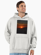 Mexico Sunset Artwork Hoodie - Premium Oversized Acapulco Scenery Bone
