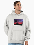 Florida Sunset Beach Hoodie - Sunshine State Premium Oversized Top Bone