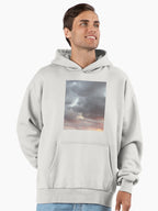 Cloudy Sunset Sky Hoodie - Premium Oversized Soft Pastel Aesthetic Bone