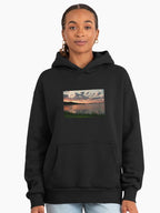 Bohemia River Sunset Premium Oversized Hoodie Black