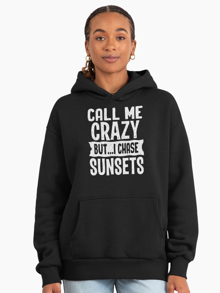 Sunset Chaser Graphic Hoodie - Premium Oversized Unique Artistic Fit Black