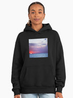 Aussie Summer Sunset Hoodie - Premium Oversized Australian Beach Art Black