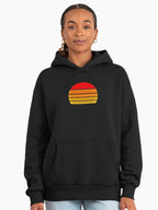 Funny Sunrise Sunset Quote Premium Oversized Hoodie Casual Fit Black