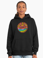 Sunset Chaser Explorer Hoodie - Premium Oversized Outdoor Enthusiast Black