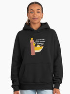 Just A Girl That Chases Sunsets Chic Hoodie Black
