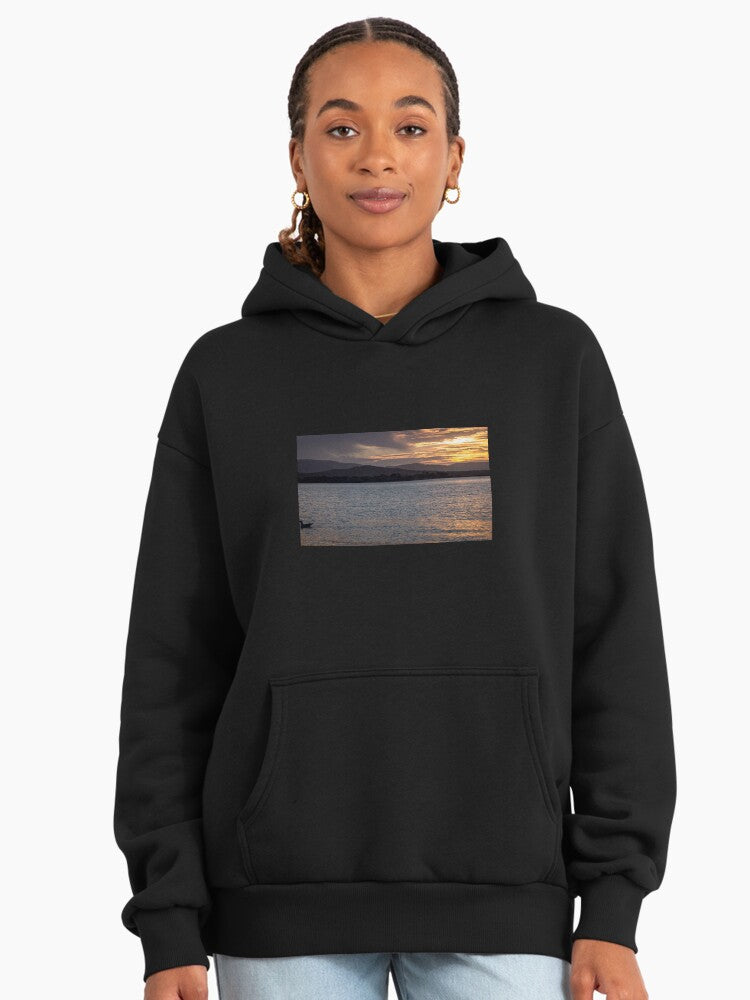Wilderness Sunsets Sunrises Hoodie - Outdoor Adventure Apparel Black