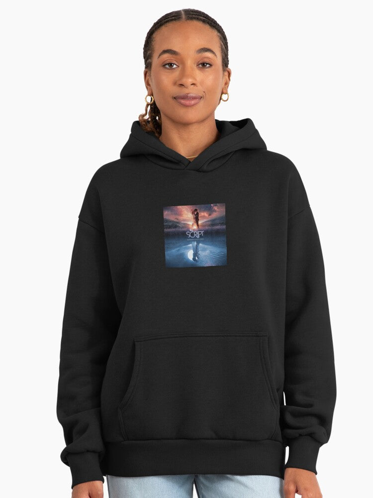 Sunsets And Full Moons Hoodie - Premium Oversized Night Sky Design Black