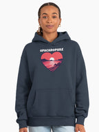 Opacarophile Sunset Lover Premium Oversized Hoodie Midnight Navy